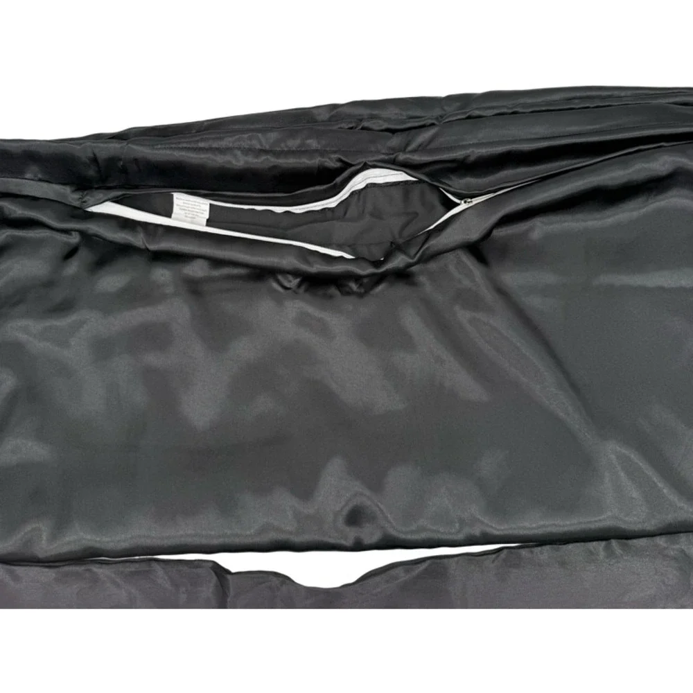 Pothuiny Black Satin Polyester Duvet Sheet 4‎ Pillow Cases Full Double Bed  Goth